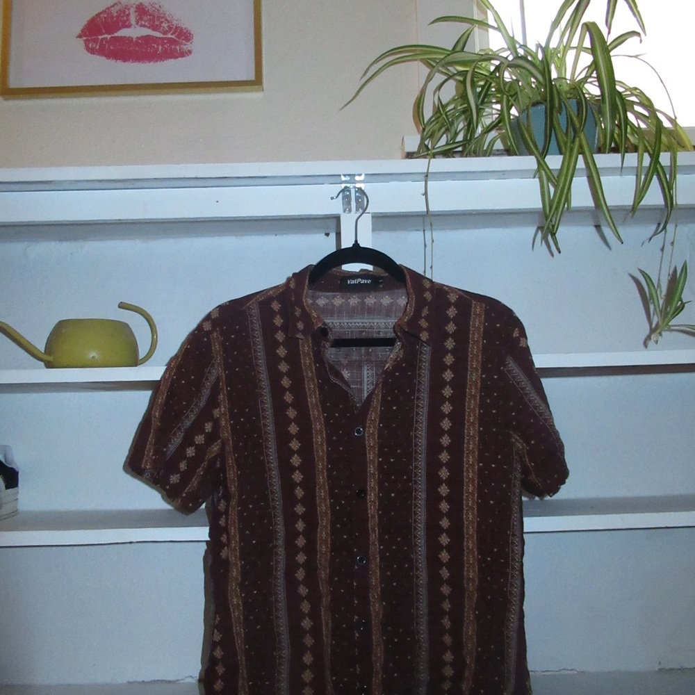 Men's Brown Bohemian Shirt